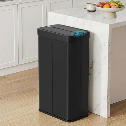 Devanti Rubbish Bin 70L Automatic Sensor Kitchen Bin, Slim Smart Garbage Can Touchless Rectangular with Liner SB-E-70L-BK