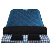 Weisshorn Sleeping Bag Double Pillow Thermal Camping Hiking Tent Blue -10&deg;C SB-ENV-Q-NA