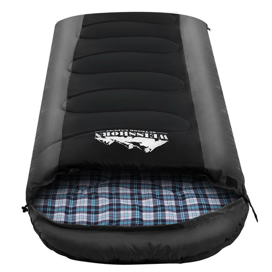 Weisshorn Sleeping Bag Single Thermal Camping Hiking Tent Black -20 degrees C SB-ENV-S-80-BK