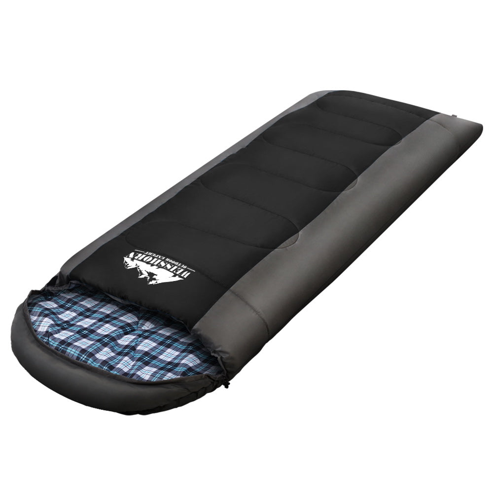 Weisshorn Sleeping Bag Single Thermal Camping Hiking Tent Black -20 degrees C SB-ENV-S-80-BK