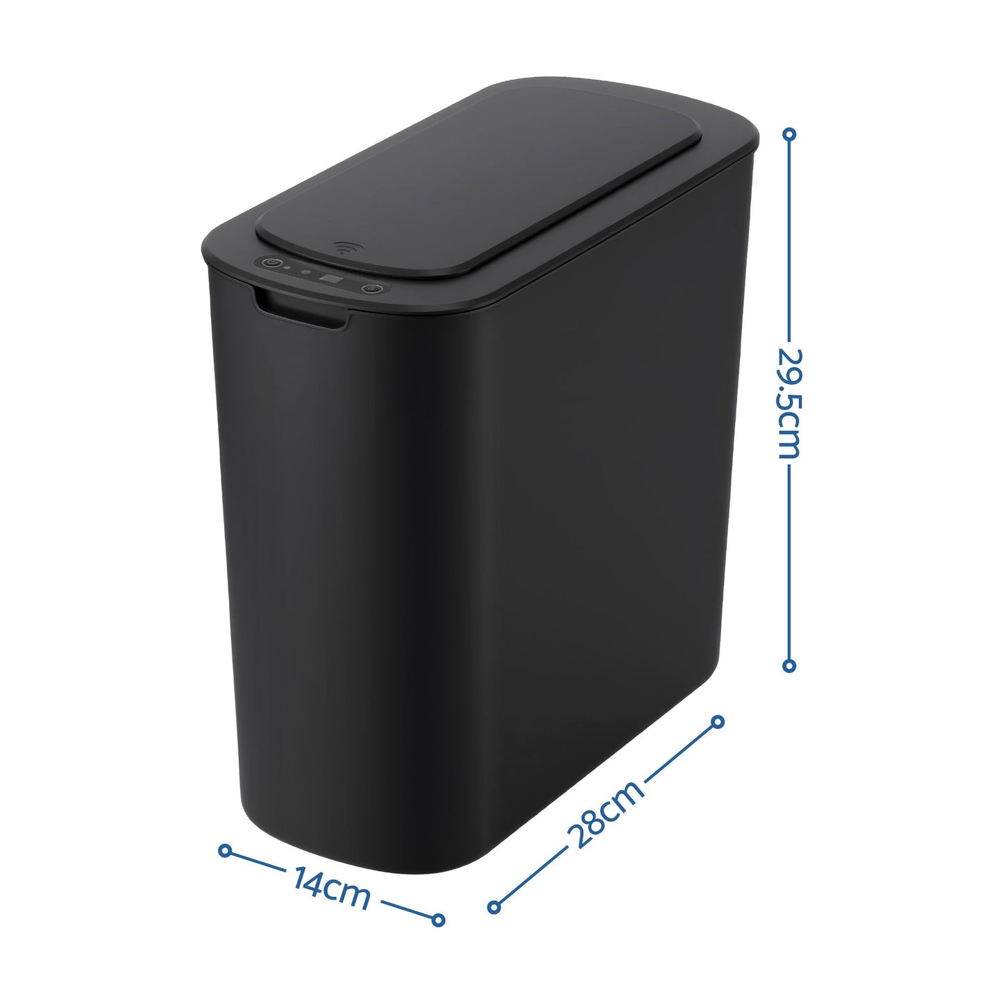 Devanti Automatic Trash Bin 2PCS with Lid 11L Motion Sensor Kitchen Bin Touchless Garbage Can Modern Black SB-F-11L-BKX2