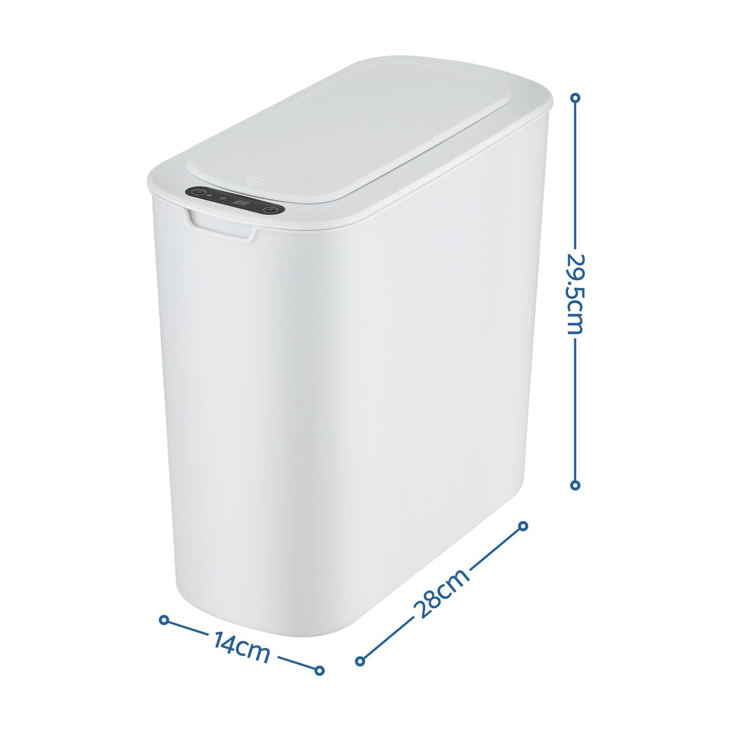 Devanti Automatic Trash Bin 2PCS with Lid 11L Motion Sensor Kitchen Bin Touchless Garbage Can Modern White SB-F-11L-WHX2