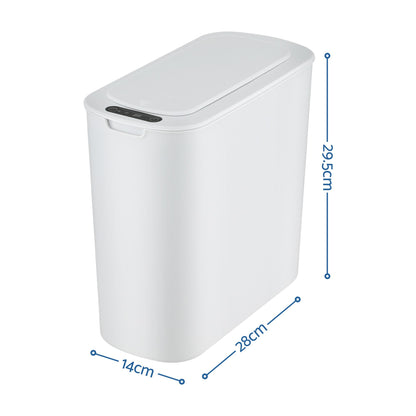 Devanti Automatic Trash Bin 2PCS with Lid 11L Motion Sensor Kitchen Bin Touchless Garbage Can Modern White SB-F-11L-WHX2