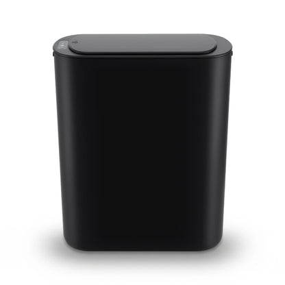 Devanti Automatic Trash Bin with Lid 21L Motion Sensor Kitchen Bin Touchless Garbage Can Modern Black Plastic SB-F-25L-BK