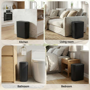 Devanti Automatic Trash Bin with Lid 21L Motion Sensor Kitchen Bin Touchless Garbage Can Modern Black Plastic SB-F-25L-BK