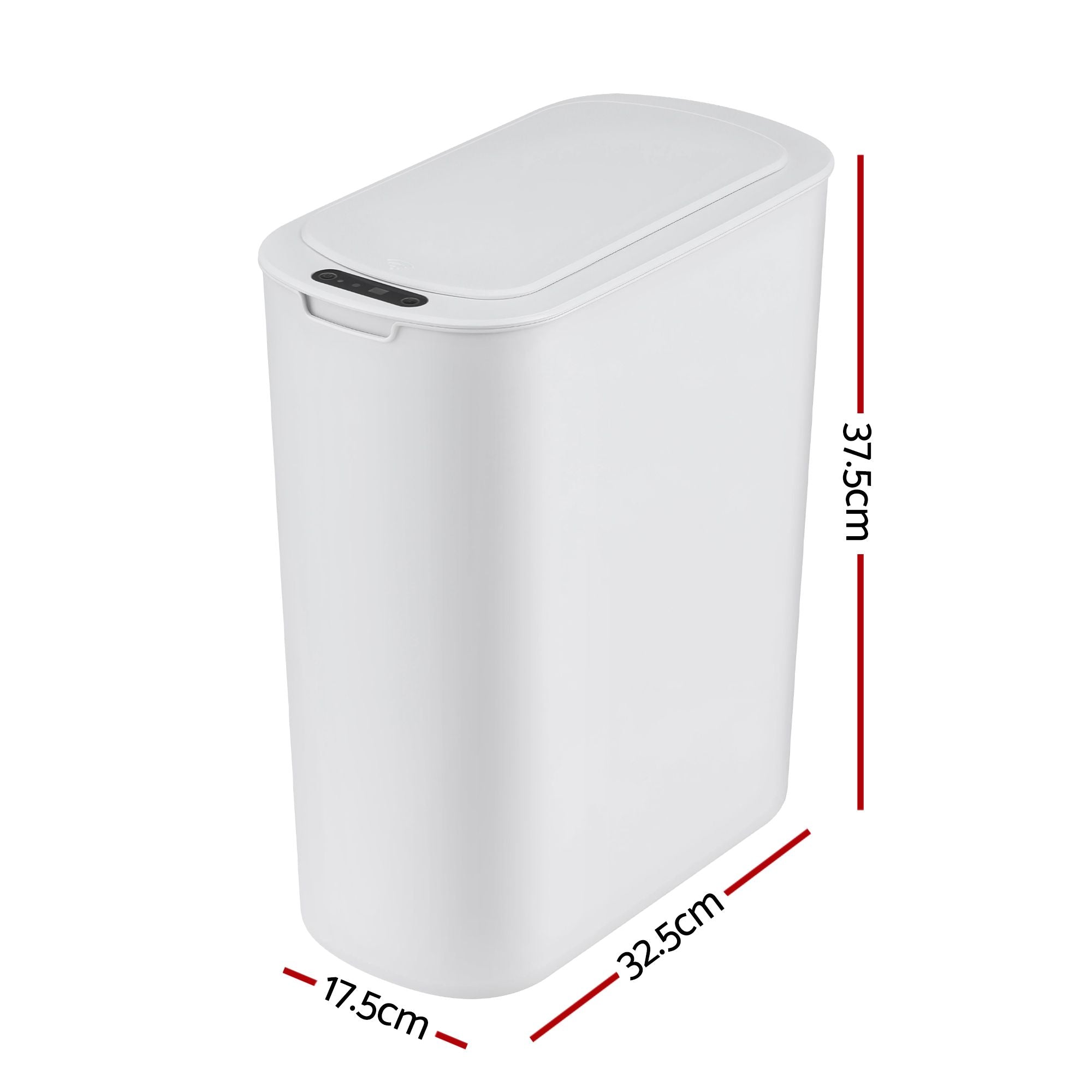 Devanti Automatic Trash Bin with Lid 21L Motion Sensor Kitchen Bin Touchless Garbage Can Plastic Slim Rubbish SB-F-25L-WH