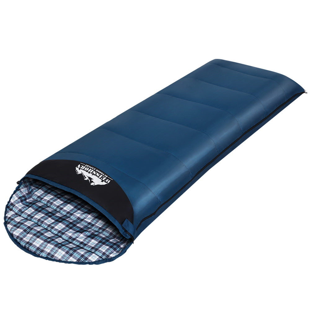 Weisshorn Sleeping Bag Single Thermal Camping Hiking Tent Blue 0&deg;C SB-MICRO-NA