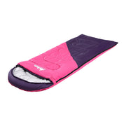 Weisshorn Sleeping Bag Single 213cm Thermal Camping Hiking Pink SB-S-CURVE-PK