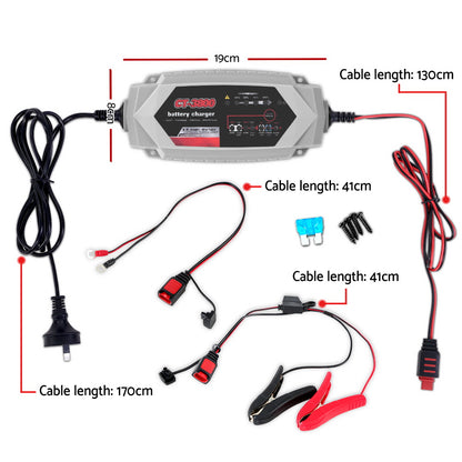 12V Automatic Car Battery Charger 6V 3.5Amp Vehicle Truck Chargers AGM SBC-CT-3800