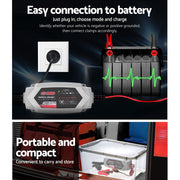 12V Automatic Car Battery Charger 6V 3.5Amp Vehicle Truck Chargers AGM SBC-CT-3800
