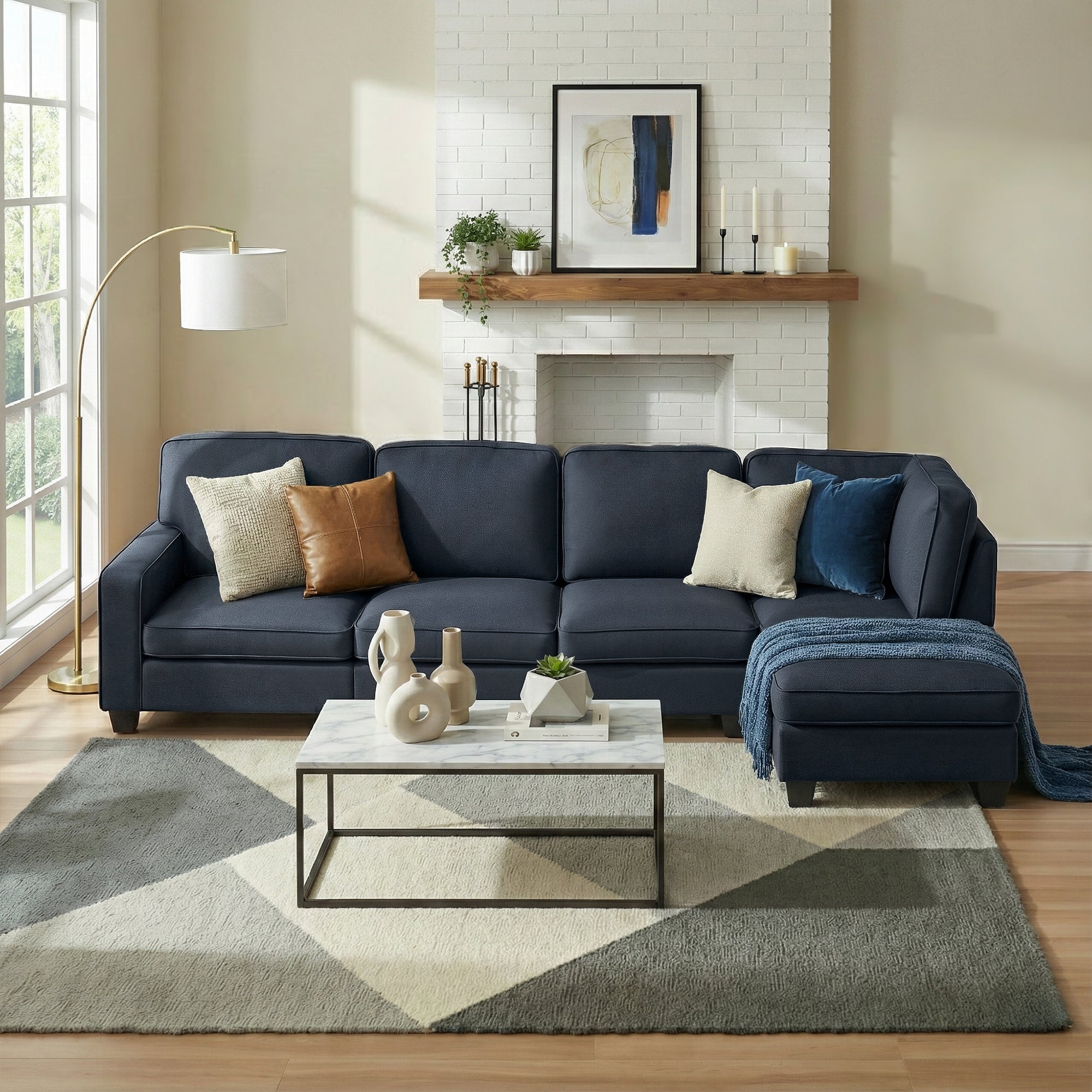 Artiss Modular Sofa Chaise Set 5-seater Dark Grey SBED-C-EP05-DA-GY-ABCDE