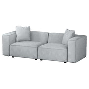 Artiss Modular Sofa Chaise Set 2-Seater Grey SBED-E-FA-02-2S-GY