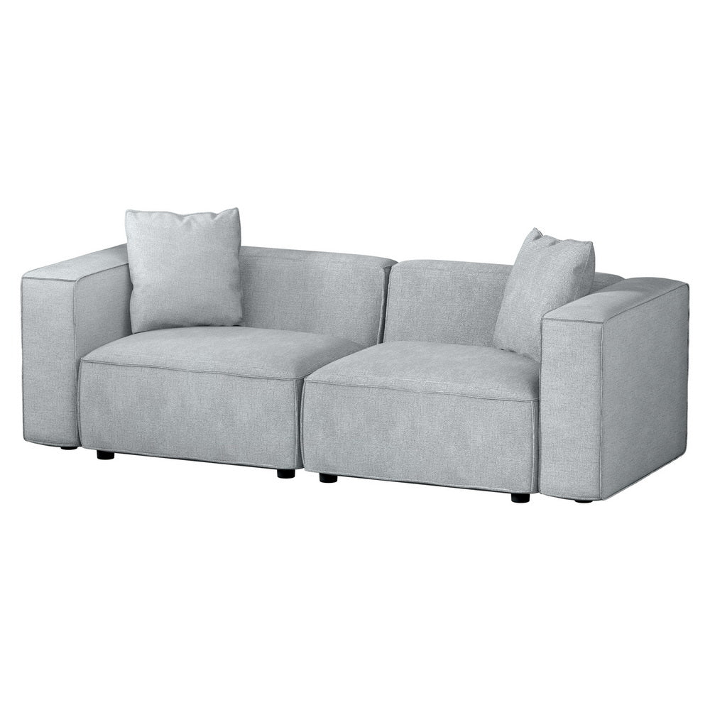 Artiss Modular Sofa Chaise Set 2-Seater Grey SBED-E-FA-02-2S-GY