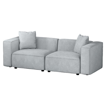Artiss Modular Sofa Chaise Set 2-Seater Grey SBED-E-FA-02-2S-GY