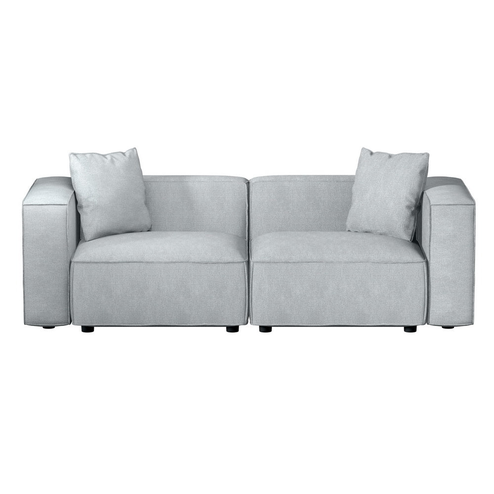 Artiss Modular Sofa Chaise Set 2-Seater Grey SBED-E-FA-02-2S-GY