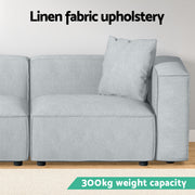 Artiss Modular Sofa Chaise Set 2-Seater Grey SBED-E-FA-02-2S-GY