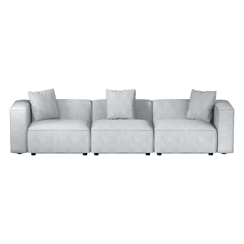 Artiss Modular Sofa Chaise Set 3-Seater Grey SBED-E-FA-02-3S-GY