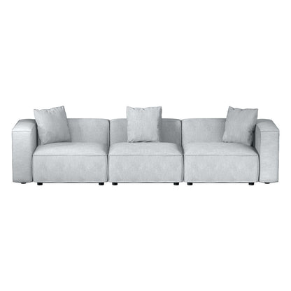 Artiss Modular Sofa Chaise Set 3-Seater Grey SBED-E-FA-02-3S-GY