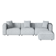 Artiss Modular Sofa Chaise Set 4-Seater Grey SBED-E-FA-02-4S-GY