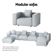 Artiss Modular Sofa Chaise Set 4-Seater Grey SBED-E-FA-02-4S-GY
