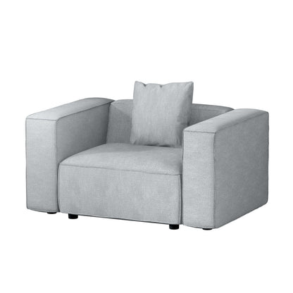 Artiss Modular Sofa Chaise Set 1-Seater Grey SBED-E-FA-02-GY-AB