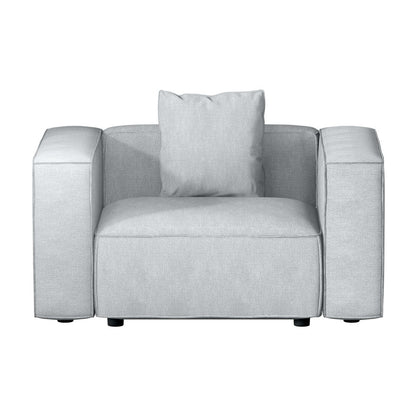 Artiss Modular Sofa Chaise Set 1-Seater Grey SBED-E-FA-02-GY-AB