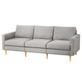 Artiss 3 Seater Sofa 225cm Linen Fabric Grey SBED-E-FA-04-GY-ABCD