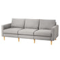 Artiss 3 Seater Sofa 225cm Linen Fabric Grey SBED-E-FA-04-GY-ABCD