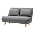 Artiss Sofa Bed 2 Seater Convertible Couch Recliner Lounge Chair Linen SBED-E-FLD01-2S-GY