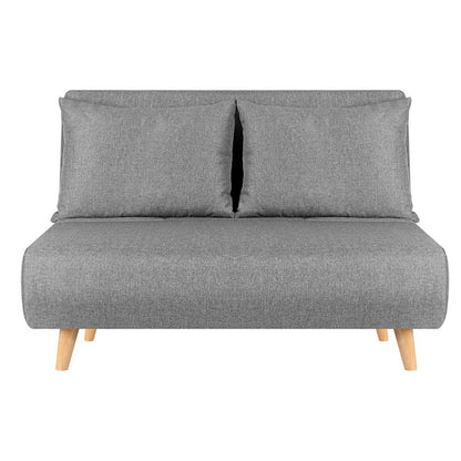 Artiss Sofa Bed 2 Seater Convertible Couch Recliner Lounge Chair Linen SBED-E-FLD01-2S-GY