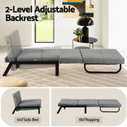 Artiss Sofa Bed Folding Convertible Couch Recliner Lounge Chair SBED-E-FLD02-1S-GY