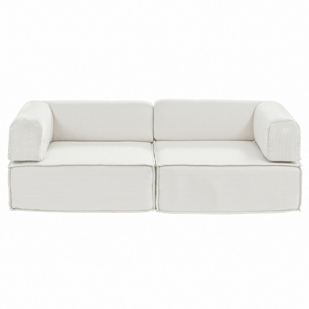 Artiss Convertible Folding Sofa Bed Beign SBED-E-FLD03-2S-BG-AB
