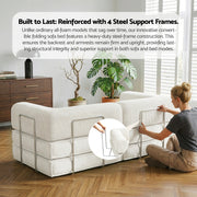 Artiss Convertible Folding Sofa Bed Beign SBED-E-FLD03-2S-BG-AB