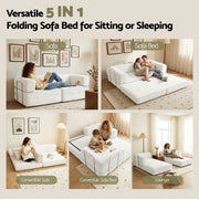 Artiss Convertible Folding Sofa Bed Beign SBED-E-FLD03-2S-BG-AB