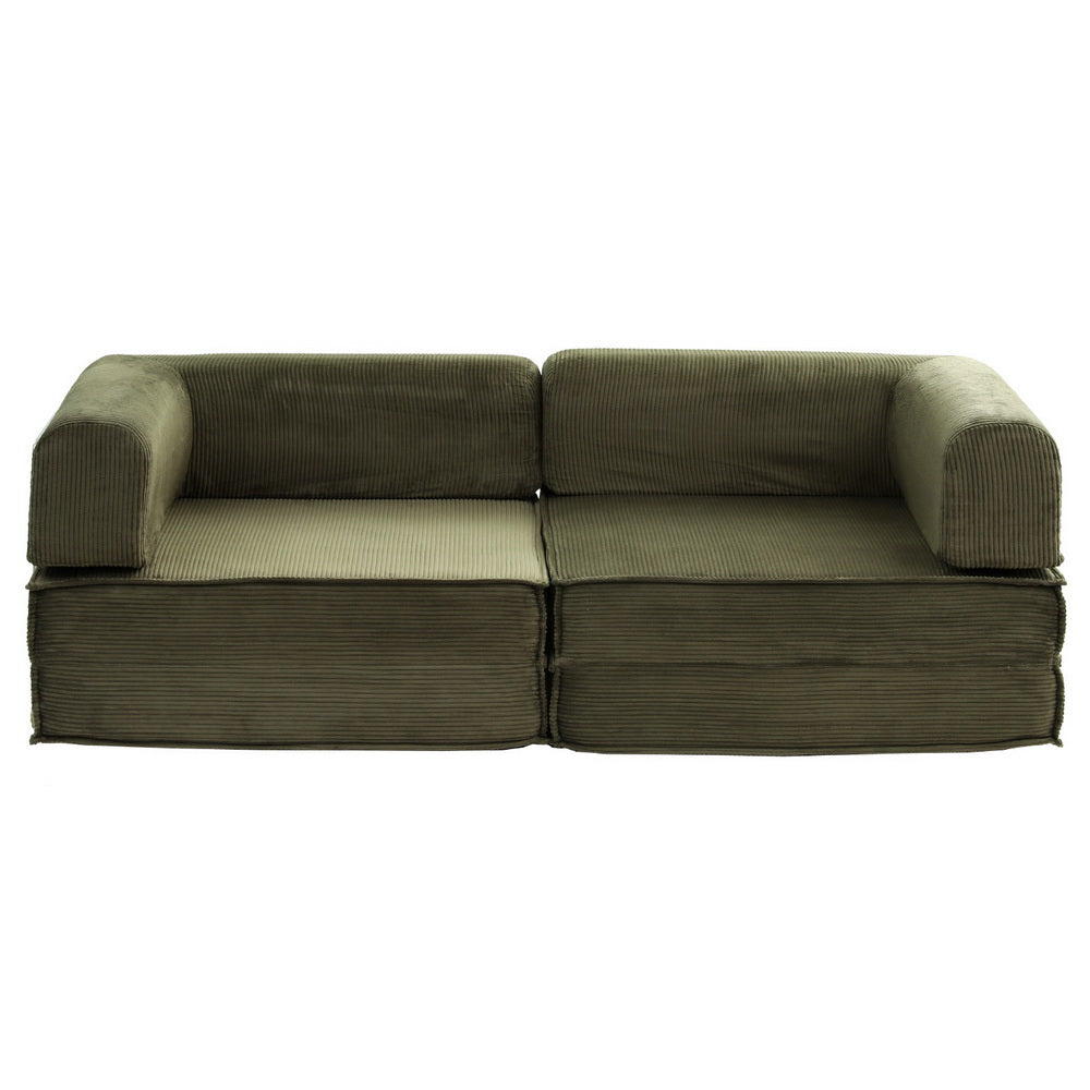 Artiss Convertible Folding Sofa Bed Green SBED-E-FLD03-2S-GN-AB
