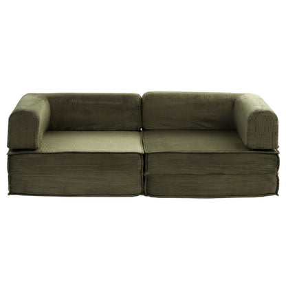 Artiss Convertible Folding Sofa Bed Green SBED-E-FLD03-2S-GN-AB
