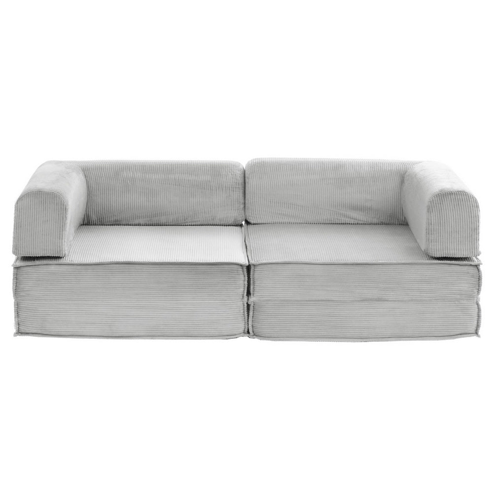 Artiss Convertible Folding Sofa Bed Grey SBED-E-FLD03-2S-GY-AB