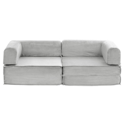 Artiss Convertible Folding Sofa Bed Grey SBED-E-FLD03-2S-GY-AB