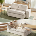 Artiss Convertible Folding Sofa Bed 30D High-Density Foam Boneless Couch with Corduroy Sleeper Couch Lounger SBED-E-FLD04-2S-BG