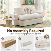 Artiss Convertible Folding Sofa Bed 30D High-Density Foam Boneless Couch with Corduroy Sleeper Couch Lounger SBED-E-FLD04-2S-BG