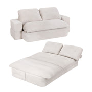 Artiss Convertible Folding Sofa Bed 30D High-Density Foam Boneless Couch with Corduroy Sleeper Couch Lounger SBED-E-FLD04-2S-BG
