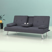 Artiss Sofa Bed 175CM Dark Grey Fabric SBED-E-R1C-GY