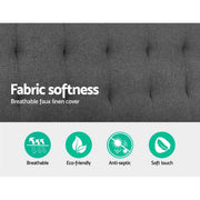 Artiss Sofa Bed Lounge Chair Couch 1 Seater Recliner Futon Bed Set Linen Grey SBED-E-SOLO86-GY