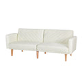 Artiss Sofa Bed Convertible Lounge 3 Seater Futon Couch Recliner Fabric Beige SBED-E-VEL-01-BG-AB