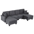 Artiss Modular Sectional U Shaped Storage Sofa Couches for Living Room Grey SBED-I-ST06-GY-ABCDEF