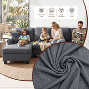 Artiss Modular Sectional U Shaped Storage Sofa Couches for Living Room Grey SBED-I-ST06-GY-ABCDEF