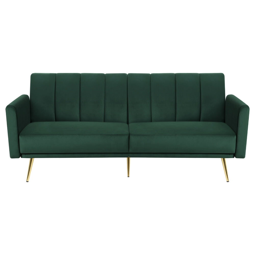 Artiss Sofa Bed 3 Seater Couch Convertible Lounge Adjustable Arm Recliner Velvet SBED-J-02-VEL-GN-AB