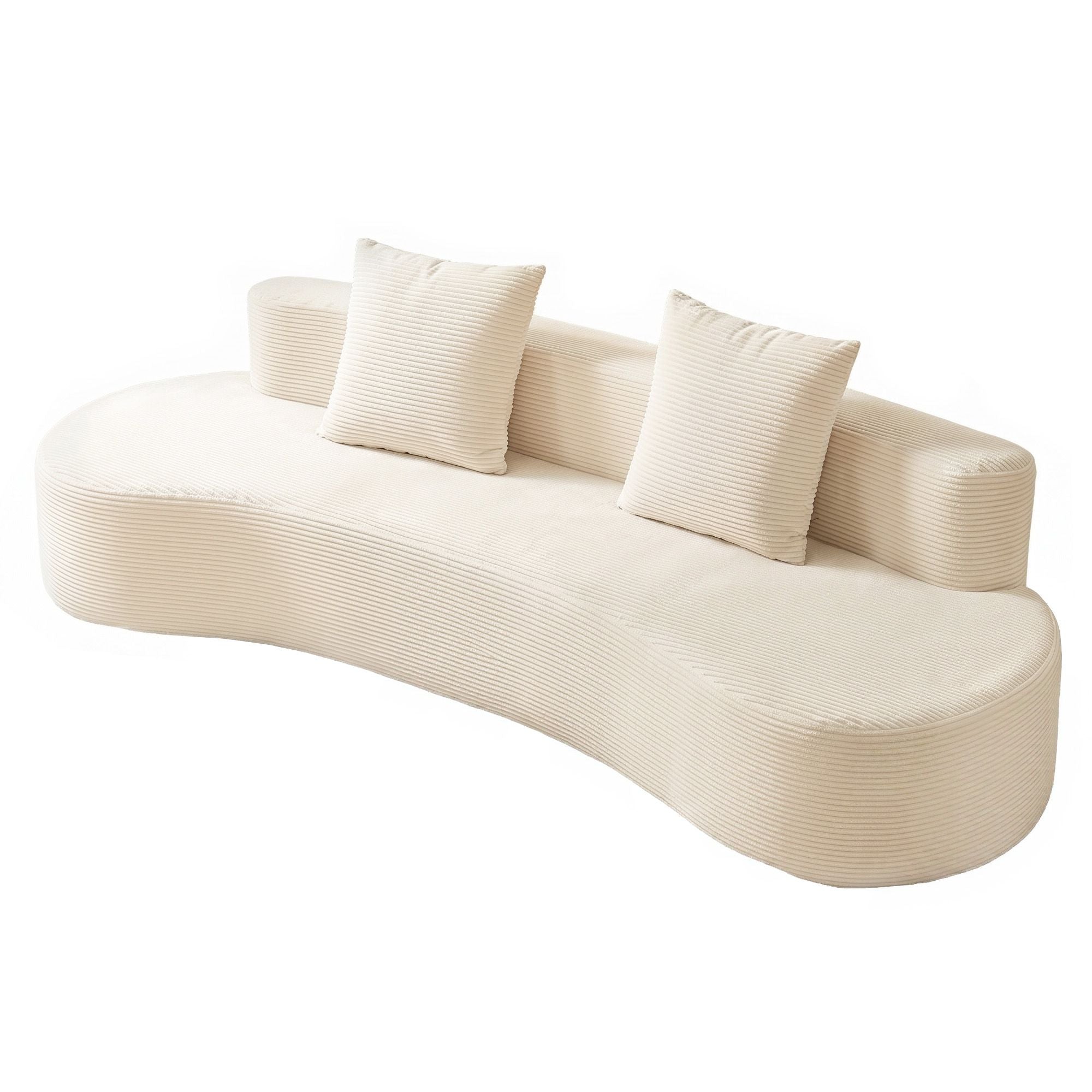 Artiss 228cm Modular Sofa Bed Sectional Boneless Couches for Living Room No Assembly Required SBED-K-CDY-3S-WH