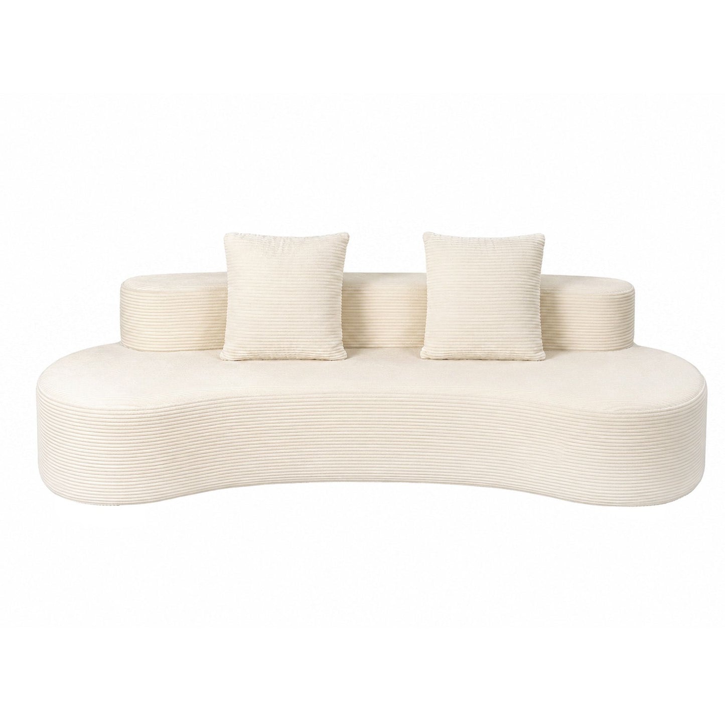Artiss 228cm Modular Sofa Bed Sectional Boneless Couches for Living Room No Assembly Required SBED-K-CDY-3S-WH