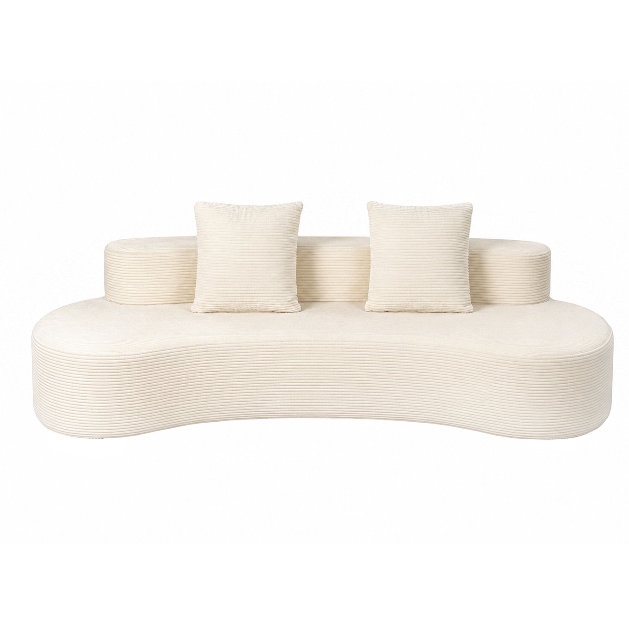 Artiss 228cm Modular Sofa Bed Sectional Boneless Couches for Living Room No Assembly Required SBED-K-CDY-3S-WH